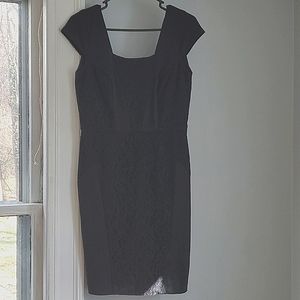 The Limited NWT black dress with cap sleeves and lace detail